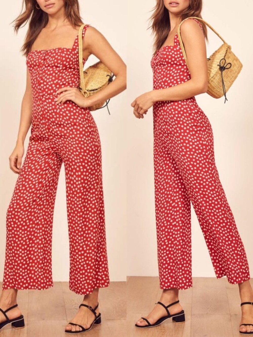Reformation Della Floral Jumpsuit Size 6P